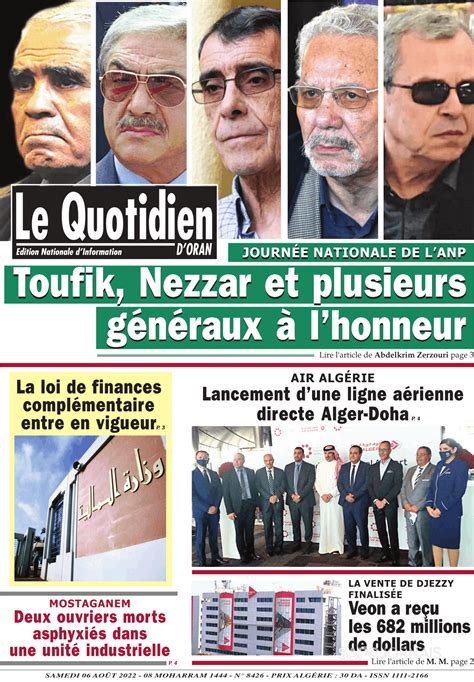 le quotidien d'oran d'aujourd'hui